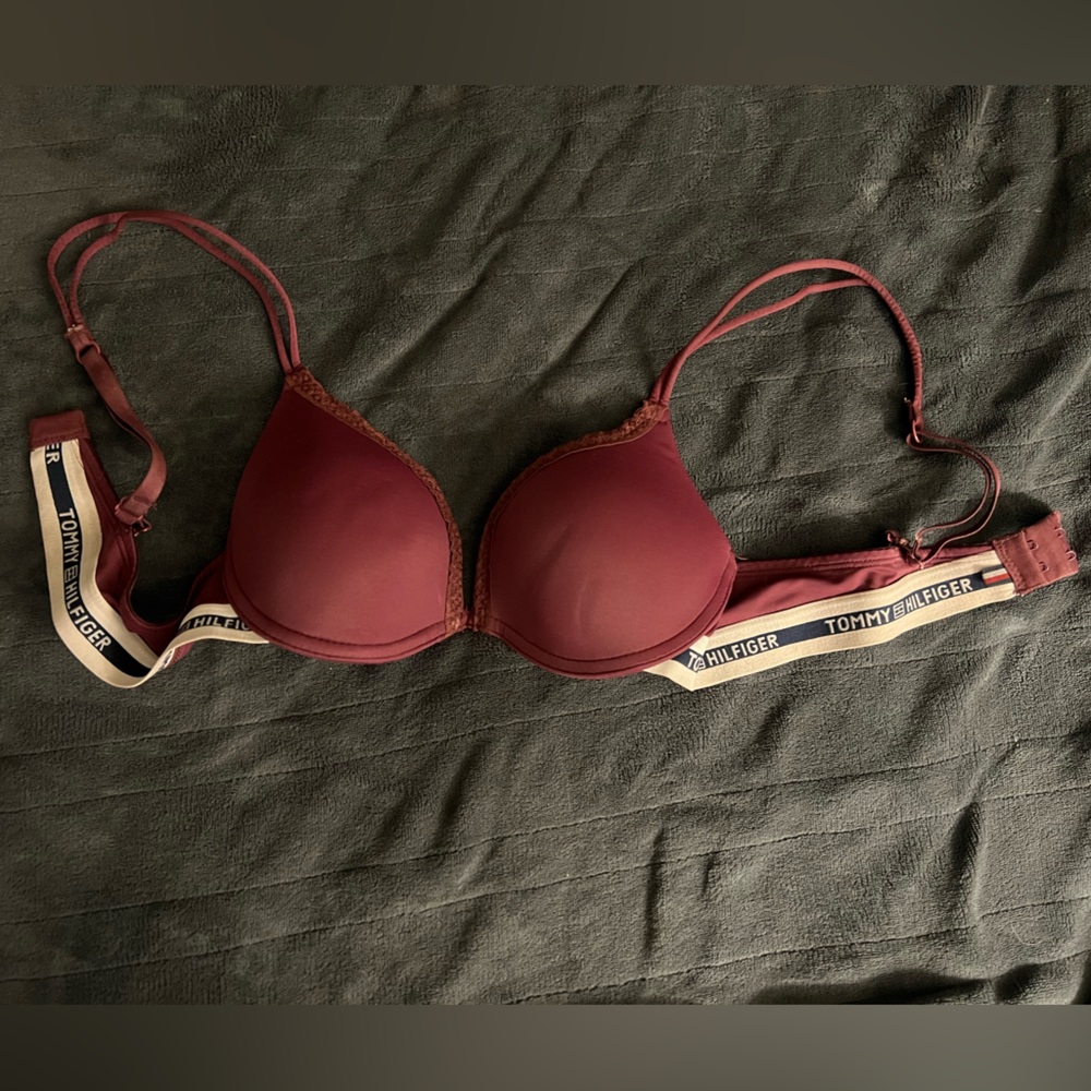 tommy hilfiger continuous wire pushup bra 34 removable adjustable straps
